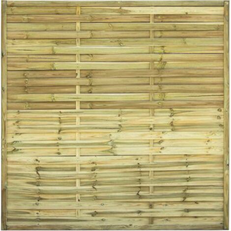 Pannello frangivento/frangivista legno euro pino impregnato cornice mm 45x30 cm 180x180 Domus