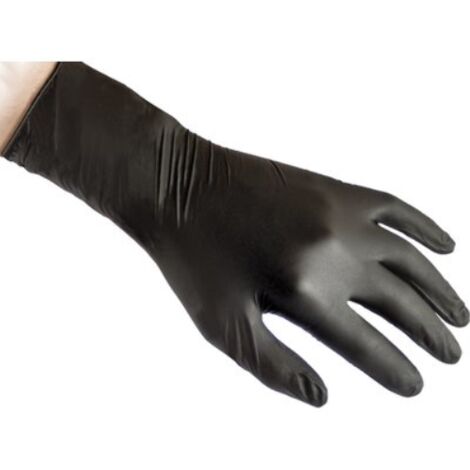 Guanti Monouso In Nitrile 100 Pezzi Senza Polvere Senza Lattice Nero