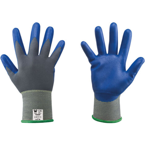 Guanti Da Lavoro Nitras 6215 - Set 12 Paia In Nylon Con Rivestimento Poliuretano, Taglie XS-3XL - Foto 6