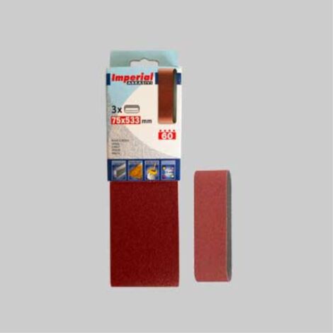 Nastro abrasivo 75x533 mm grana 120 - 3 pezzi IMPERIAL ABRASIVI (1/2)