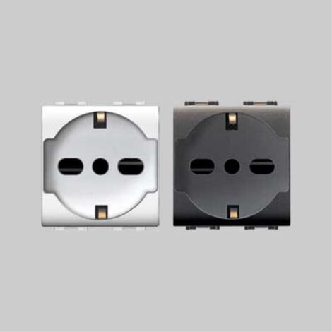 Presa italiana/tedesca 'mylife' 10/16a 250v 2p+t - bianco EC ELETTROCANALI (1/2)