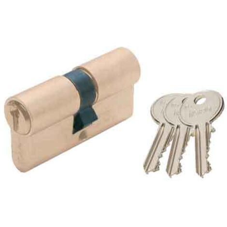 Doppio Cilindro Frizionato A Profilo Europeo Cisa 40/40 Serie Rs3 S Lunghezza 80 Mm Ottone Sabbiato Nichelato - Foto 4