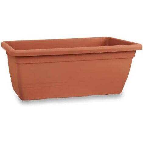 Bama Fioriera Effetto Legno 80x40x34 Cm Con Sottovaso Incluso E Forbici In Omaggio - Antracite - Per Piante Da Interno Ed Esterno