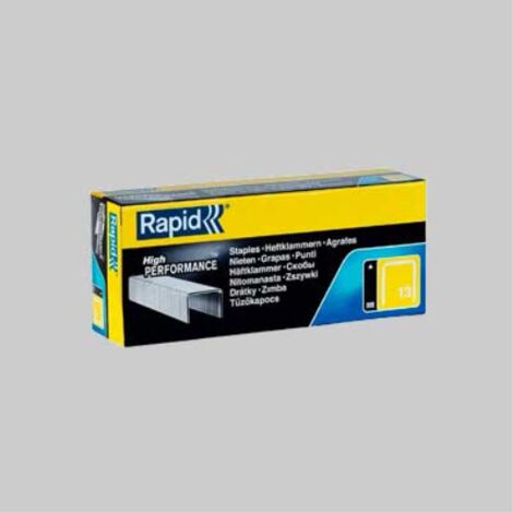 Graffe per cucitrice a martello n°13 per codice 0497002 - h. 6 mm - confezione 5000 pezzi RAPID