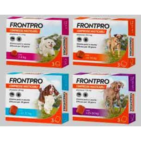 ANTIPARASSITARIO A COMPRESSE MASTICABILI 'FRONTLINE' Per cani 10-25Kg - 3 Compresse - FRONTLINE