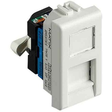 Gunsan Visage – Presa Telefonica 1 Ingresso CAT3, Colore Bianco, Serie Visage