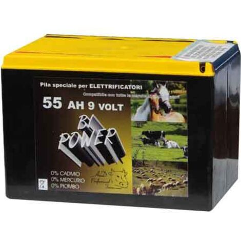 Batterie 9V 90Ah Ranch Pour Électrificateur Clôture Électrique – Zinc-Carbone Non Rechargeable