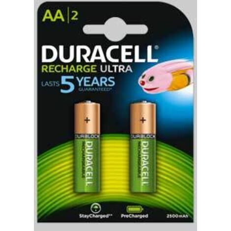 PILE RICARIBILI 'DURALOCK' STILO 2400 mAh - Blister 2 Pezzi - DURACELL