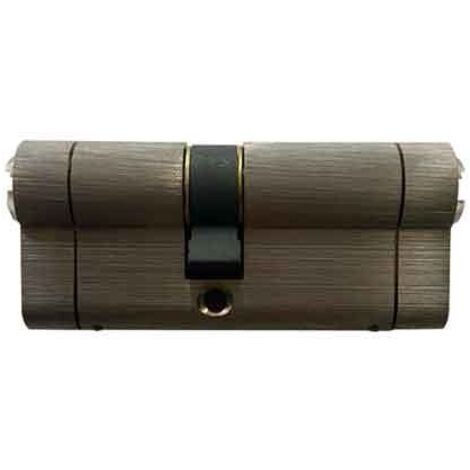 Doppio Cilindro Frizionato A Profilo Europeo Cisa 40/40 Serie Rs3 S Lunghezza 80 Mm Ottone Sabbiato Nichelato - Foto 3