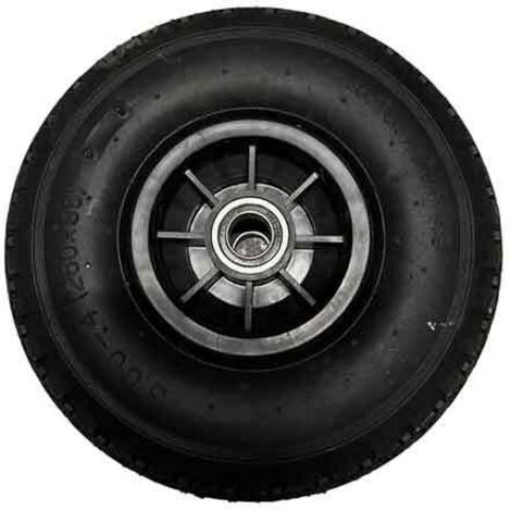Ruota Pneumatica Per Carriola 350x8 - Mozzo 190mm, Gomma Piena O Con Camera, Per Lavori In Giardino