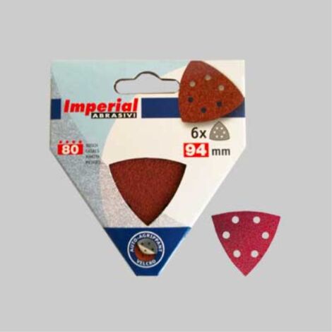 Foglio abrasivo velcrato a delta grana 180 - 6 pezzi IMPERIAL ABRASIVI (1/2)