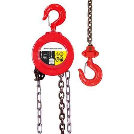 Paranco Manuale A Catena Kg.10000 Con Carrello Ribassato 138-300 DC.0 - Foto 2