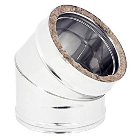 CURVA DOPPIA PARETE 45° COIBENTATA INOX 316 AISI