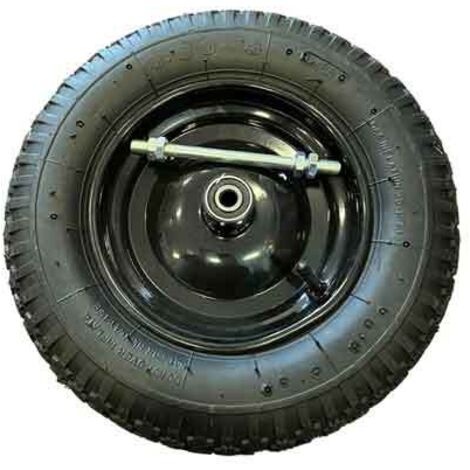 RUOTA CARRIOLA PNEUMATICA PERNO LUNGO 21cm