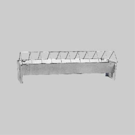 Mangiatoia Per Polli In Lamiera Zincata - Con Barrette Separatore, 100x15x13 Cm, Per Pulcini E Pollastrelle - Foto 5