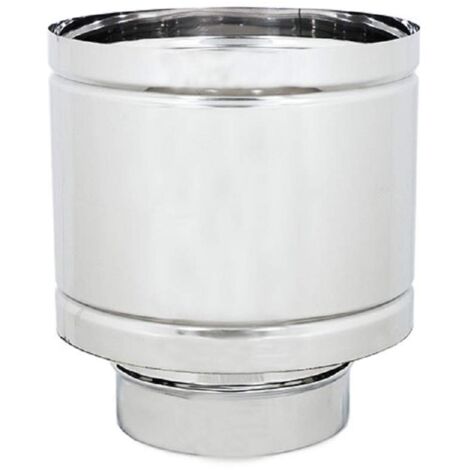 Fumaiolo Terminale Veneto Inox Base Tonda M Maschio Da 180mm - 5