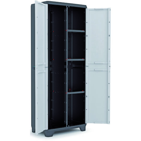 Keter armadio portascope linear cm. 68x39x173 h col. grigio/nero - Keter