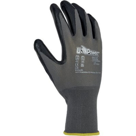 VE712GR09 | Guanti Delta Plus, Tg. 9, L, in Poliestere, col. Nero, grigio | RS
