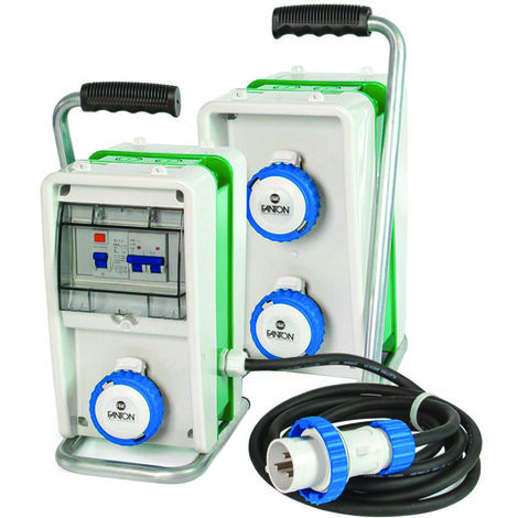 QUADRO ELETTRICO EOLO ASC CON CAVALLETTO 3 PRESE INDUSTRIALI IP67  74305    FANTON