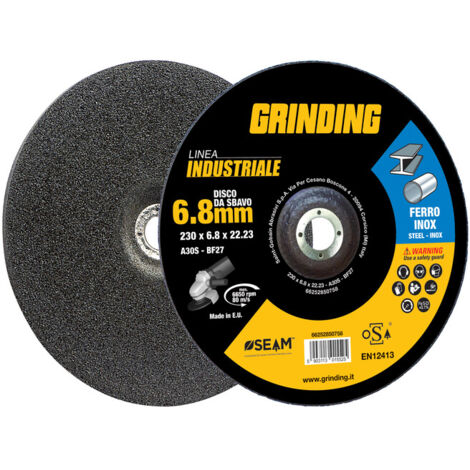 GRINDING INDUSTRIALE DISCO SBAVO FERRO 230X6,8- 10,0 pz