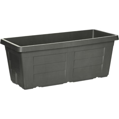 FIORIERA RETTANGOLARE cm  60 x 30 x 26 - antracite (senza sottovaso)  - BAMA