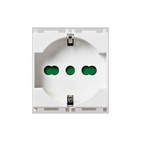 PRESA ITALIANA/TEDESCA 'PLANA' VIMAR 10/16A 250V 2P+T - Col. Bianco - VIMAR