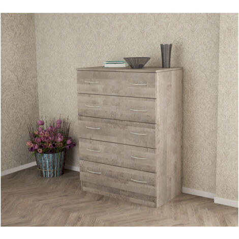 KIT CASSETTIERA 5C 80X45X111 CM  ROVERE PL.- 1,0 pz
