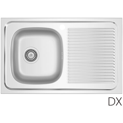 LAVELLO APPOGGIO IN ACCIAIO INOX MOD. LA02 CM 80x50- cm. 80 LAVELLO APPOGGIO IN ACCIAIO INOX MOD. LA02 CM 80x50- cm. 80