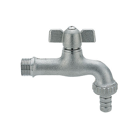 RUBINETTO PORTAGOMMA OTTONE NICHELATO ANTIGELO- 1/2 DN 10 PN 10- ENOLG- pezzi 1 (1/2)