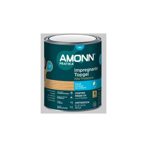 IMPREGNANTE ALL'ACQUA 'TOP GEL' AMONN 0,75 lt - Noce chiaro - AMONN