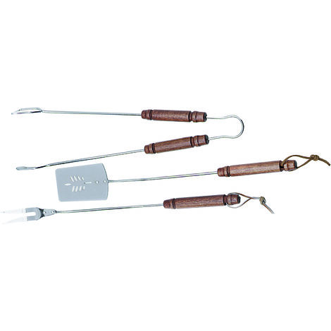 Tepro 8520 Set 3 Utensili Da Barbecue In Acciaio Inox – Pinza, Paletta E Forchetta, Manici Ergonomici, Per Grigliate Perfette