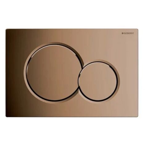 PLACCA DI COMANDO SIGMA01 DOPPIO TASTO  OTTONE LUCIDO GEBERIT