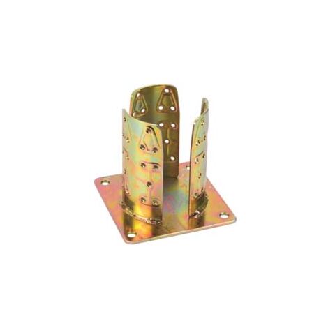 SUPPORTO A PAVIMENTO CON PIASTRA PER PALO TONDO ART.922 ø mm.82 base mm.150x150 ALDEGHI