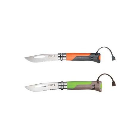COLTELLO OPINEL 08 OUTODOOR  n°8 lama da cm.85 colore verde/grigio    OPINEL