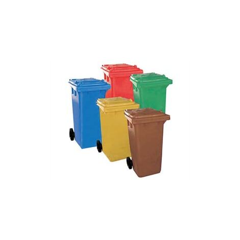 BIDONE QUADRO NETTEZZA URBANA CON RUOTE LT.120  cm.57x47,5x95h.  giallo    XTRA