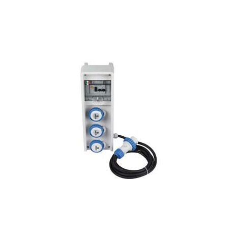 QUADRO ULISSE ASC PORTATILE CON MANIGLIA 3 PRESE INDUSTRIALI IP67- - grigio 74127 - 1 pezzi FANTON