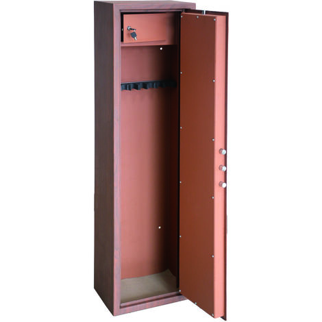 Utilia TOP Security ARMADIO PORTAFUCILI EFFETTO LEGNO 8 Posti mm.400x280x1480 h