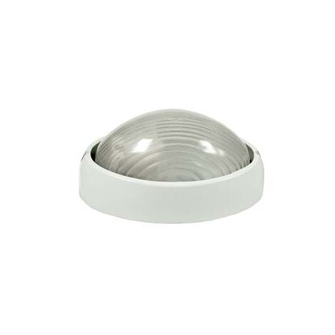PLAFONIERA OVALE IN ALLUMINIO PER ESTERNO  60w IP54 ø mm.213x148x98h. bianco    SYNTESY