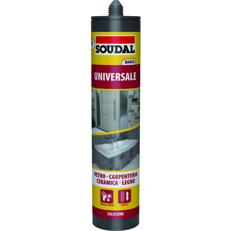 Soudal SILICONE ACETICO UNIVERSALE  ml. 280 - Bianco 12.00 pz