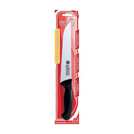 Coltello macellaio professional de luca manico plt/inox cm 22 (2 pezzi) Deluca