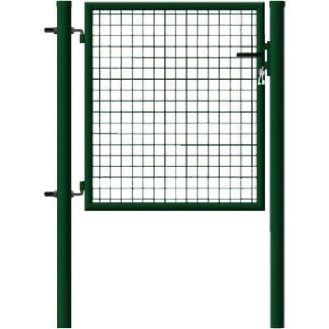 Cancello Da Giardino Verde 125x100 Cm Con Serratura | Recinzione A Griglia