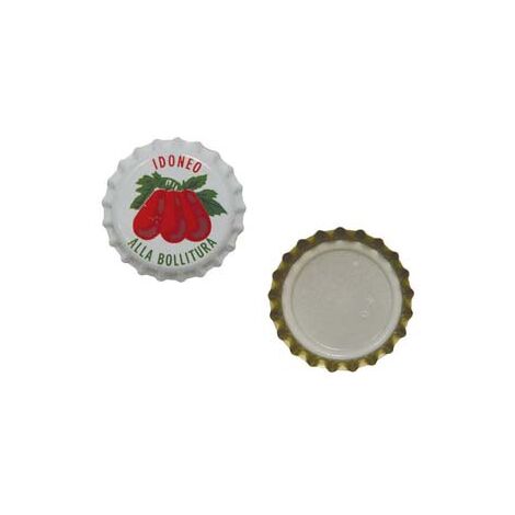 TAPPO A CORONA POMODORO- - ø mm.26,5 - in busta da pz.100 - 20 busta