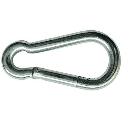 Moschettone In Acciaio Zincato 12x140 Mm – Gancio A Molla Per Corde, Cavi, Portachiavi, Uso Generico