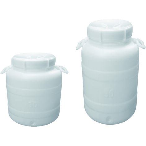 Ecoplast | Fusto In Plastica A Bocca Larga Con Guarnizione E Tappo Rubinetto Non Incluso Capienza 30 Lt Colore Neutro - Foto 9