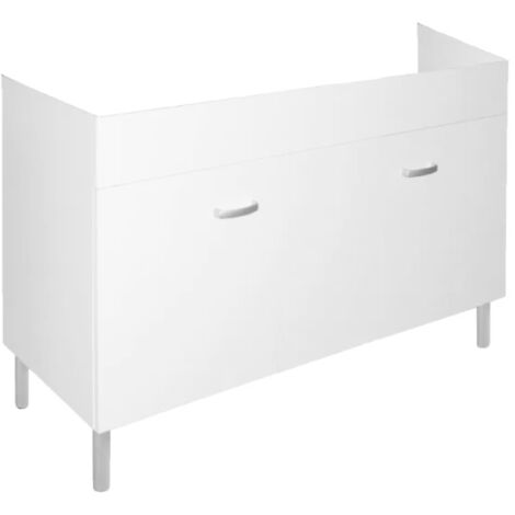 MOBILE SOTTOLAVELLO CUCINA IN LEGNO NOBILITATO BIANCO PER LAVELLI INOX - DIMENSIONI: CM (LXHXP)= 100X66X50