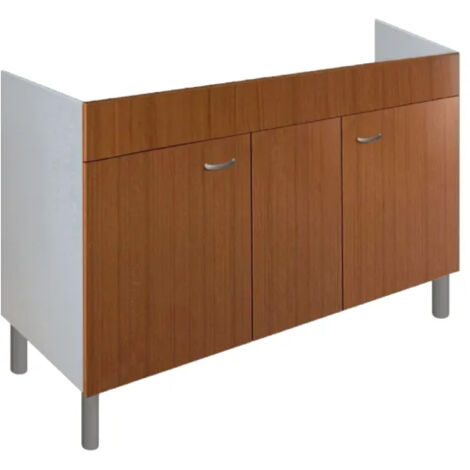 MOBILE SOTTOLAVELLO CUCINA IN LEGNO NOBILITATO TEAK PER LAVELLI IN PORCELLANA - DIMENSIONI: CM (LXHXP)= 80X66X45