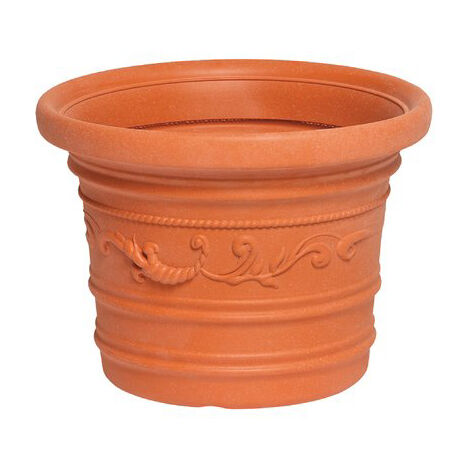 VASO A PARETE LISCIO TERRA DI SIENA (RESINA