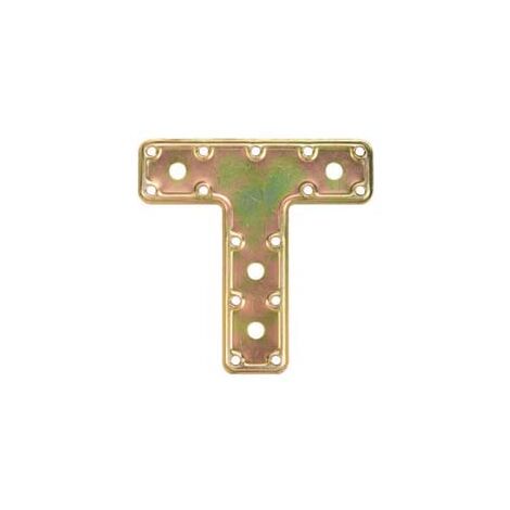 PIASTRA DI GIUNZIONE PESANTE A T ART.751- - mm.160x115x45 - spessore mm.2,2 - 5 pezzi ALDEGHI