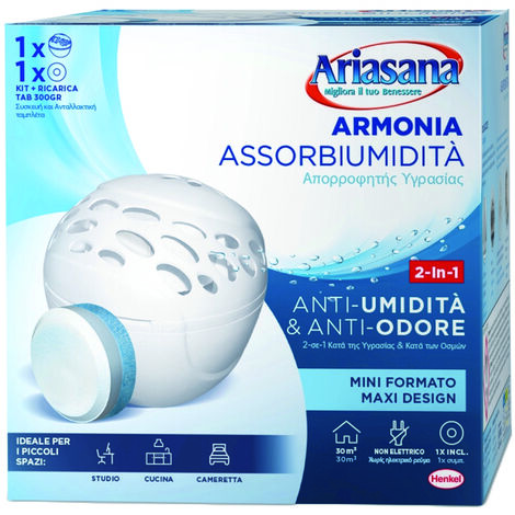 Henkel ASSORBIUMIDITÀ ARIASANA KIT MICRO ARMONIA CON 1 RICARICA 300 grammi (1/2)