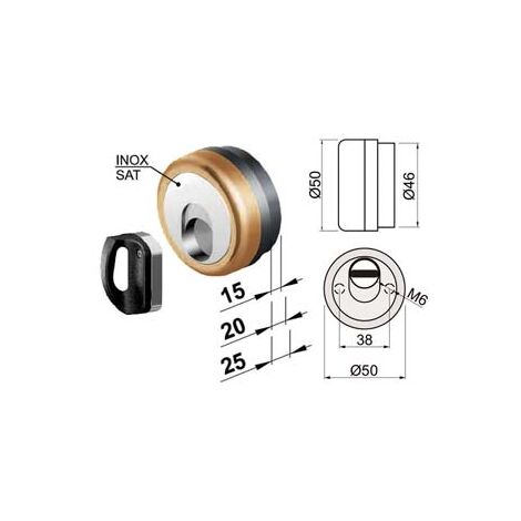 Disec Defender magnetico Monolito MR503 H.25 per serrature Atra 3 chiavi Ottone lucido - Il Ferramenta Disec Defender magnetico Monolito MR503 H.25 per serrature Atra 3 chiavi Ottone lucido - Il Ferramenta